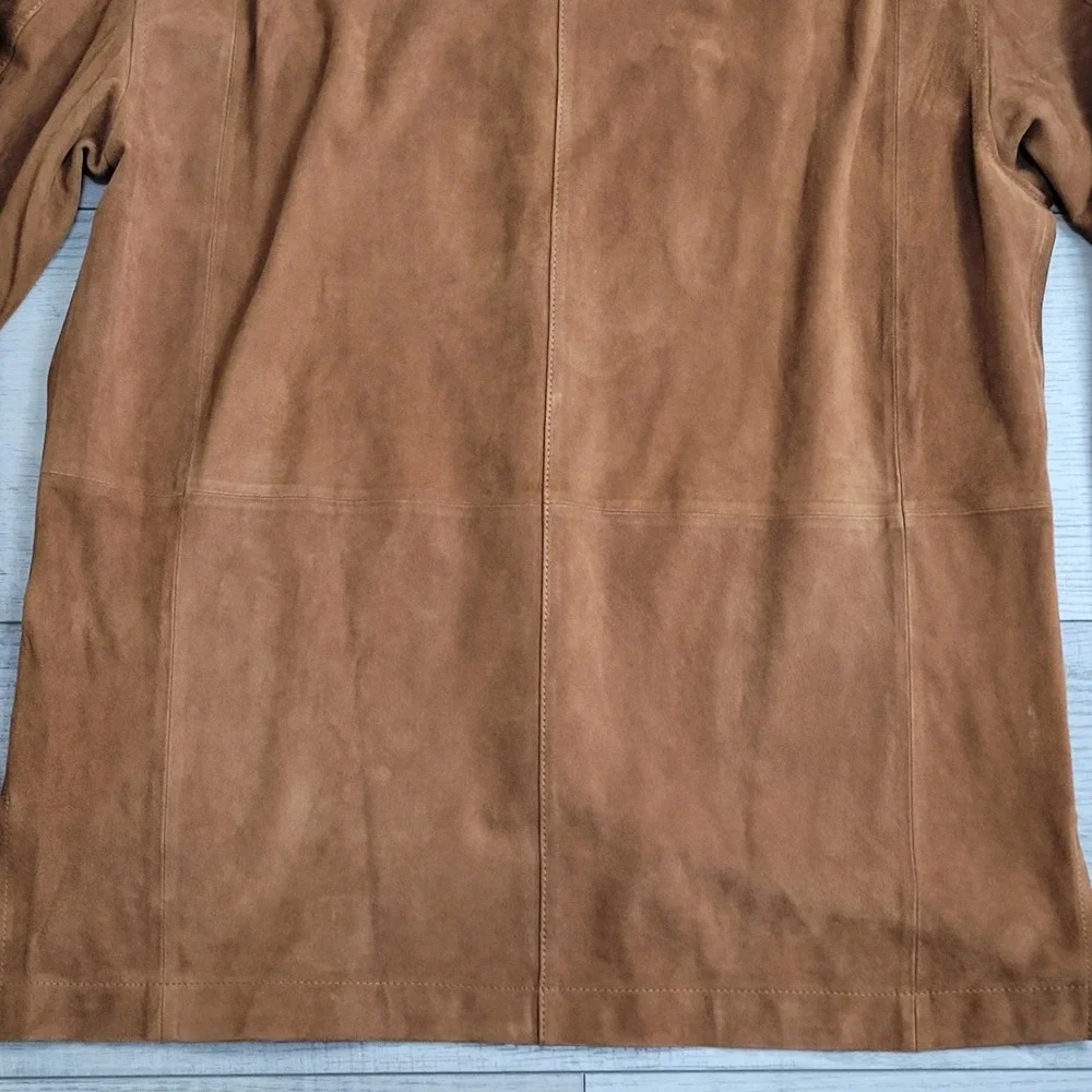 The Quail Motorsports Gathering Leather Shirt Mens M Carmel Calif Shacket Golf - Picture 8 of 16